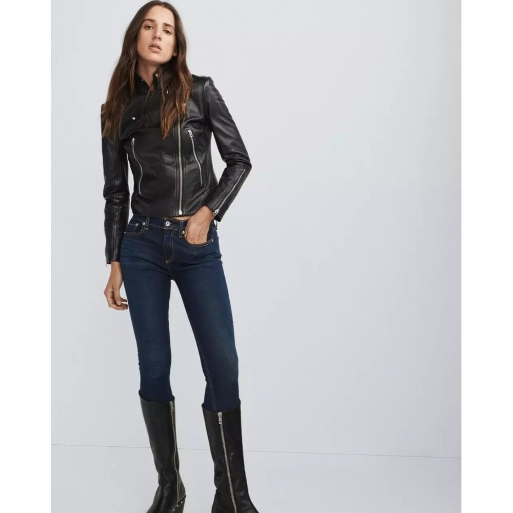 258. Rag & Bone Cate Mid-Rise Ankle Skinny Jeans Carmen Blue 30